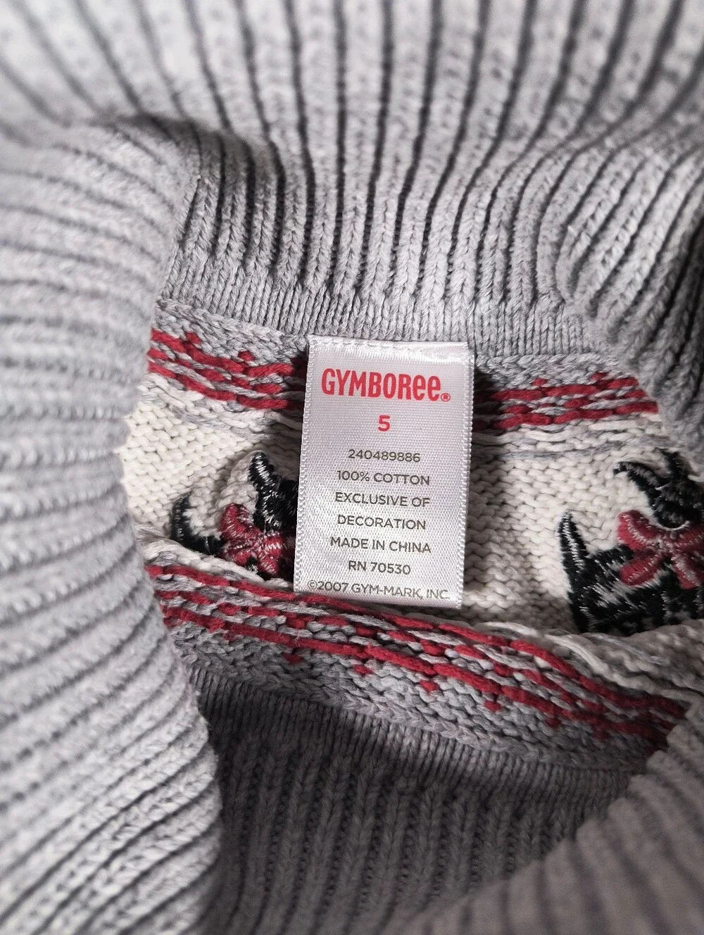 Gymboree sweater dress with Scotty dogs, girl's 5